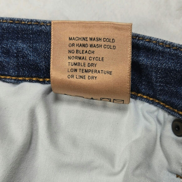 Driftwood Colette Jeans Floral Embroidered 31 (34x30) Raw Hem Denim READ - Picture 9 of 12